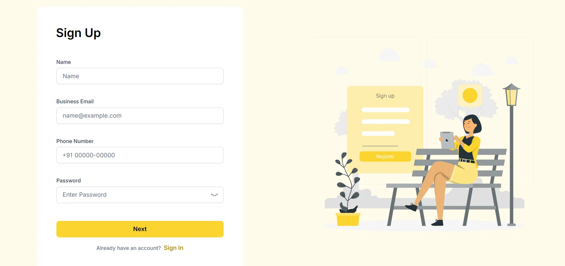 Sign Up & Connect WhatsApp - illustration